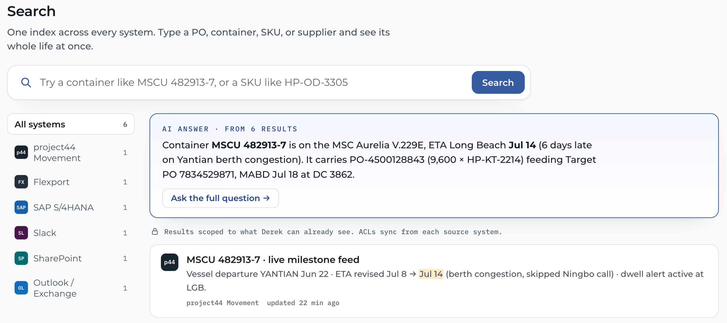 Unified search